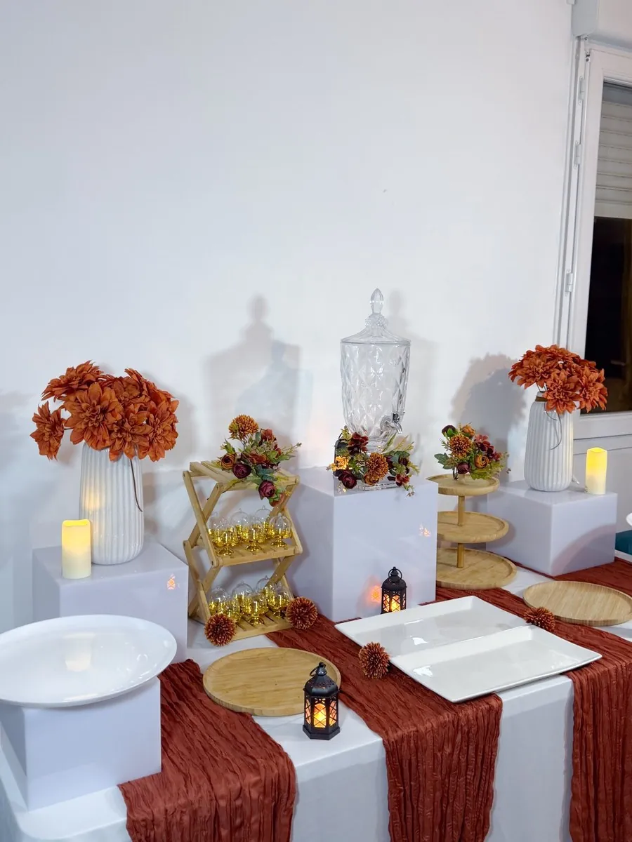 Buffet terracotta mis en place