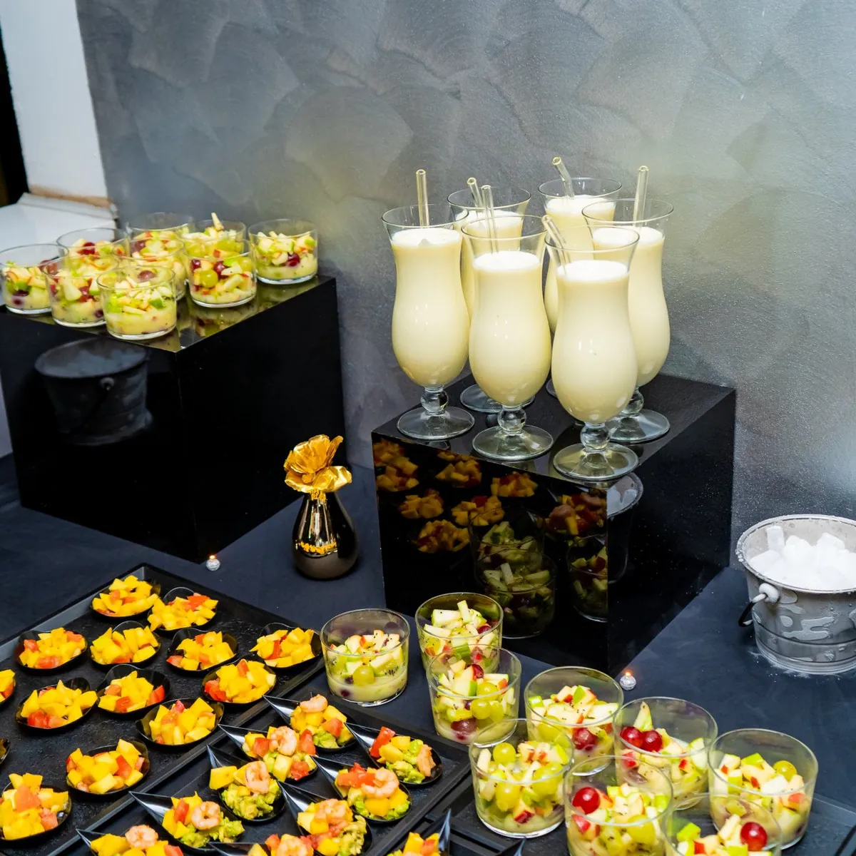 Cocktails blancs & verrines exotiques — Prestige Unions traiteur Lyon