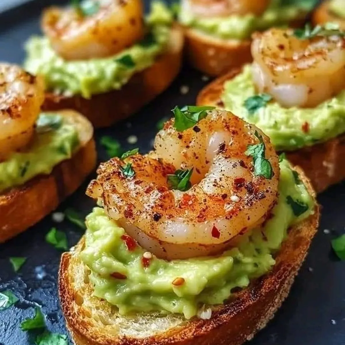 Crostinis Crevettes & Avocat — Prestige Unions traiteur Lyon