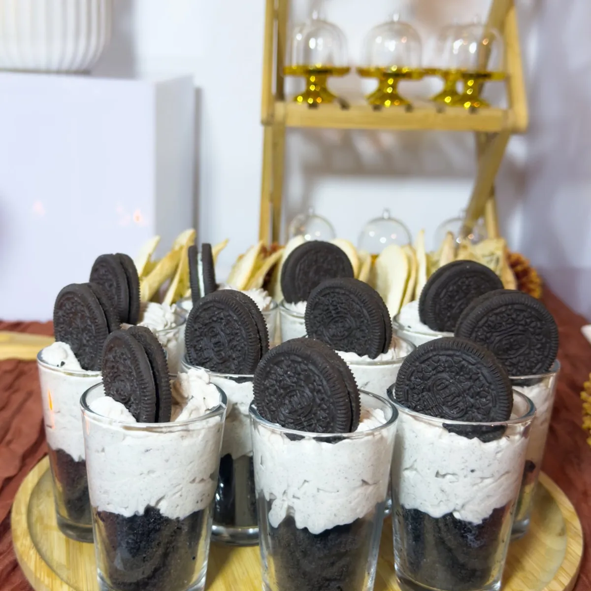 Verrines Oreo & crème fouettée — Prestige Unions traiteur Lyon